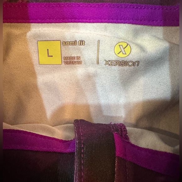 Xersion Purple Multicolored Activewear Top Sz L - Picture 3 of 6